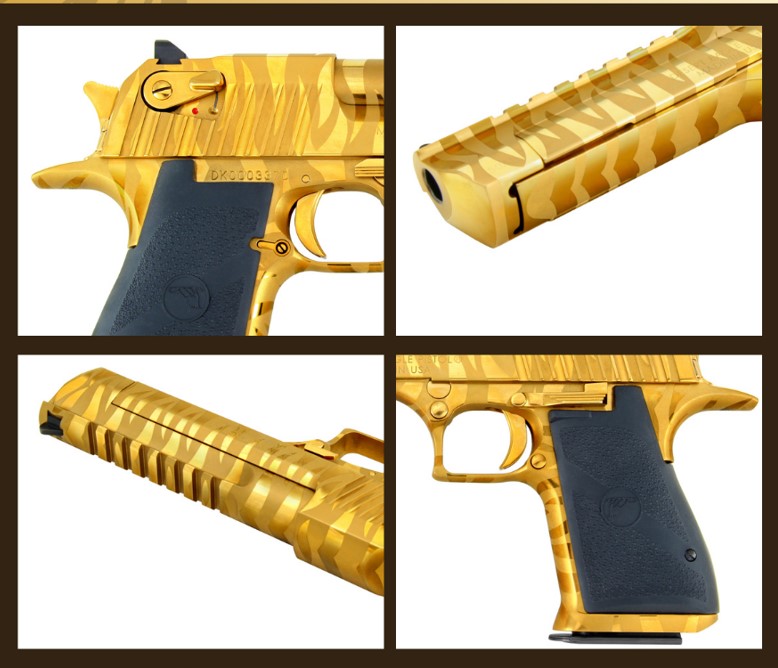 Magnum Research Desert Eagle .50AE 6″ 08227 GOLD TIGER STRIPE